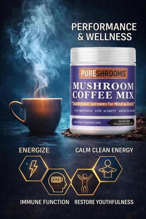 Superfood Mushroom Coffee for Protein Shakes & Smoothies