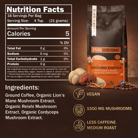 Mind & Body Ground Mushroom Coffee
