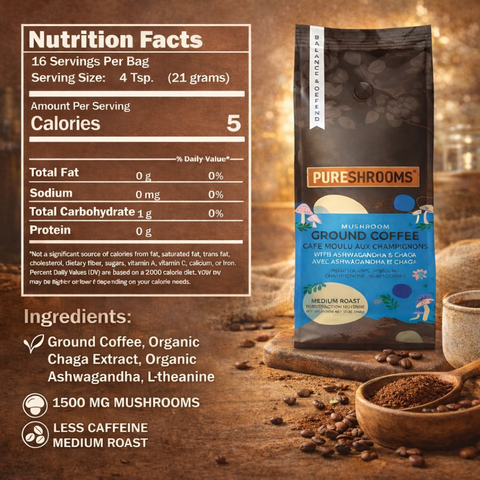 Balance & Defend Ground Mushroom Coffee