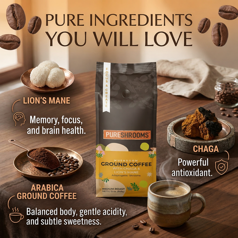 Focus and Create Ground Mushroom Coffee