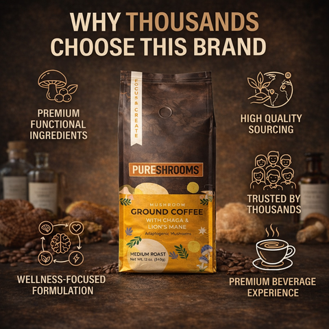 Focus and Create Ground Mushroom Coffee