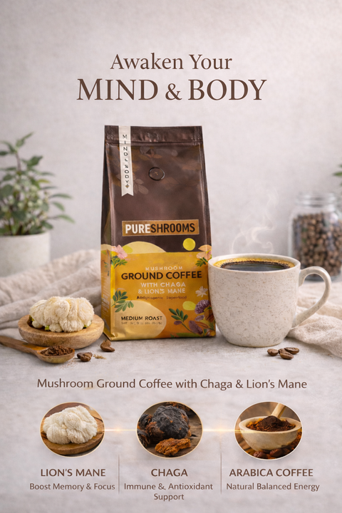Focus and Create Ground Mushroom Coffee