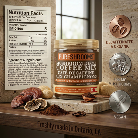 Decaf. 10 in 1 Instant Mushroom Coffee