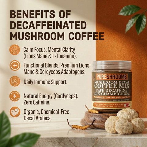Decaf. Instant Mushroom Coffee