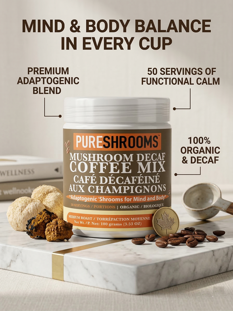 Decaf. Instant Mushroom Coffee