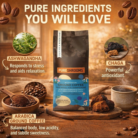 Balance & Defend Ground Mushroom Coffee
