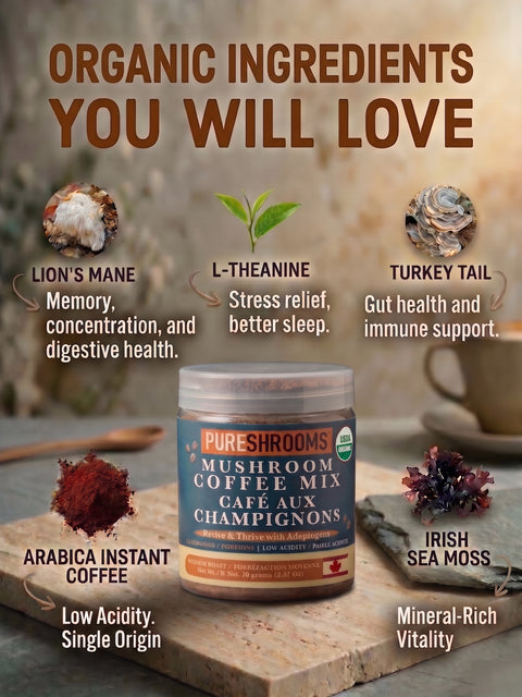 Mushroom Sea Moss Instant Coffee