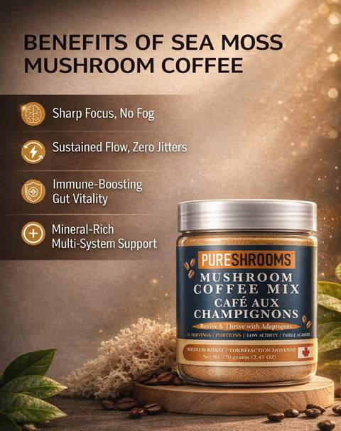 Mushroom Sea Moss Instant Coffee