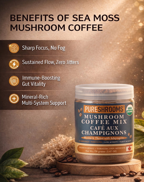 Mushroom Sea Moss Instant Coffee