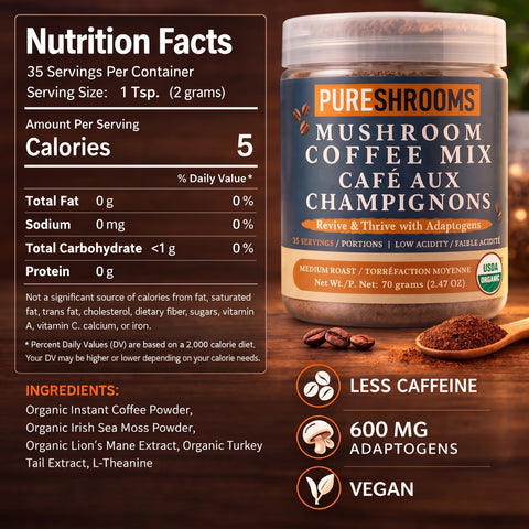 Mushroom Sea Moss Instant Coffee