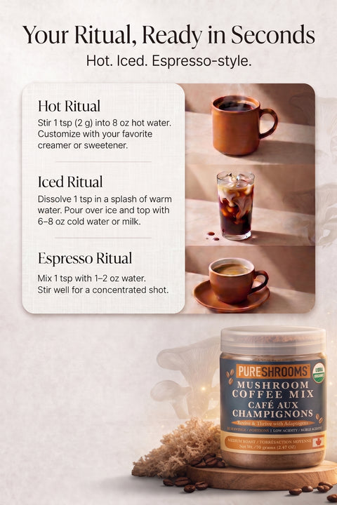 Mushroom Sea Moss Instant Coffee