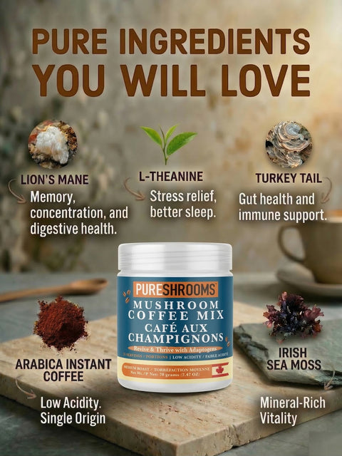 Mushroom Sea Moss Instant Coffee